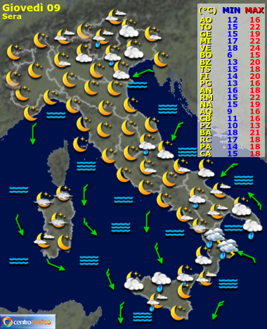 Previsioni del Tempo, mappa 3
