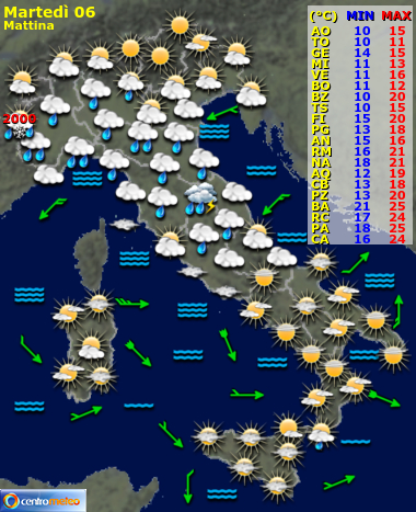 Previsioni del Tempo, mappa 2