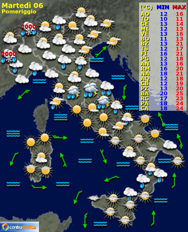 Previsioni del Tempo, mappa 3