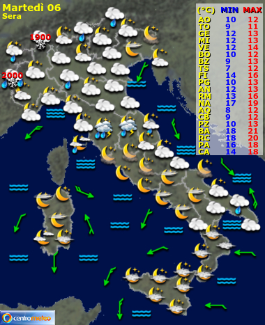 Previsioni del Tempo, mappa 4