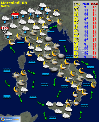 Previsioni del Tempo, mappa 4