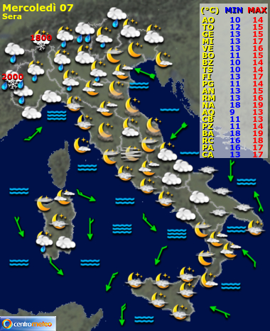 Previsioni del Tempo, mappa 4