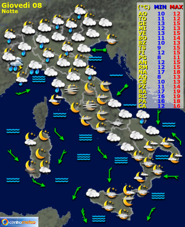 Previsioni del Tempo, mappa 1