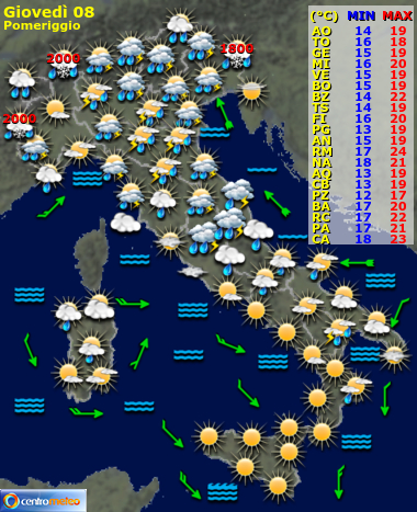 Previsioni del Tempo, mappa 3