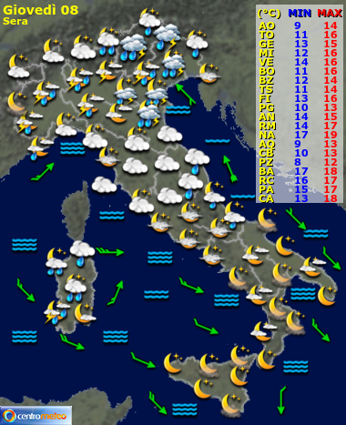 Previsioni del Tempo, mappa 4