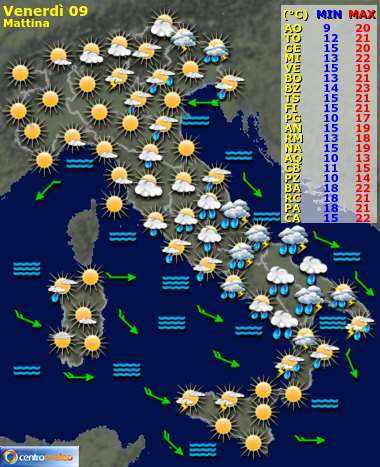 Previsioni del Tempo, mappa 2