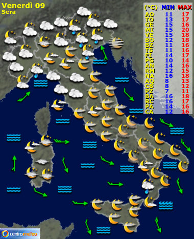 Previsioni del Tempo, mappa 4