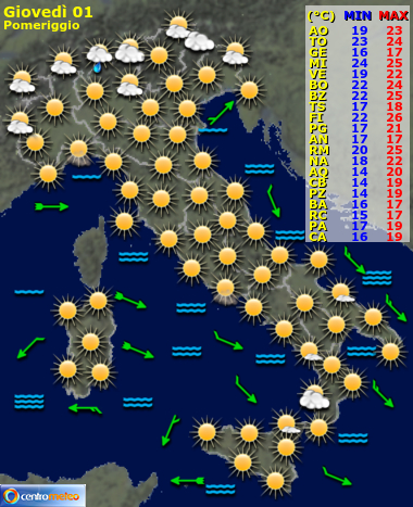 Previsioni del Tempo, mappa 3