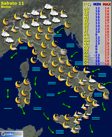 Previsioni del Tempo, mappa 1