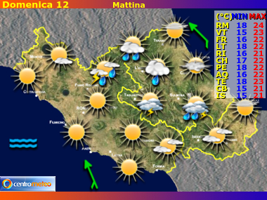 Previsioni del Tempo Lazio, Abruzzo e Molise, mappa 4