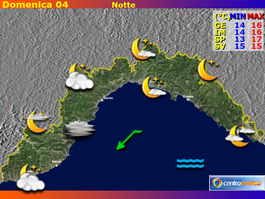 Previsioni del Tempo Liguria, mappa 1