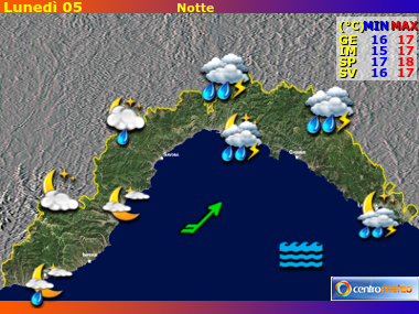 Previsioni del Tempo Liguria, mappa 1