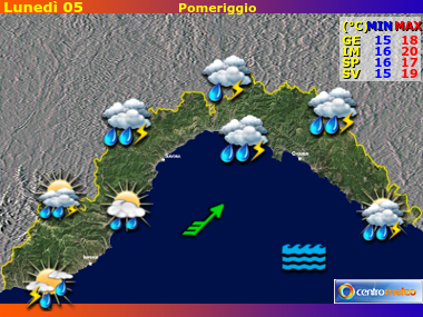 Previsioni del Tempo Liguria, mappa 3