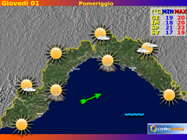 Previsioni del Tempo Liguria, mappa 3