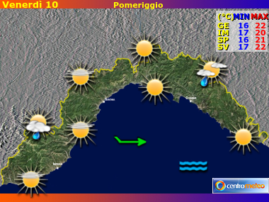 Previsioni del Tempo Liguria, mappa 1