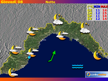 Previsioni del Tempo Liguria, mappa 1