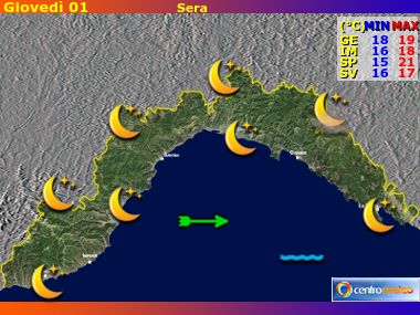 Previsioni del Tempo Liguria, mappa 4