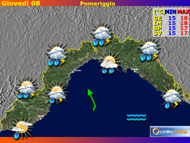 Previsioni del Tempo Liguria, mappa 3