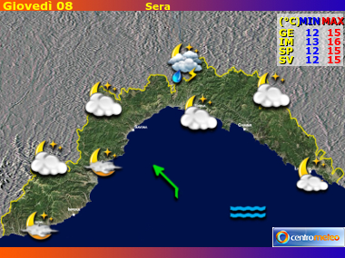 Previsioni del Tempo Liguria, mappa 4