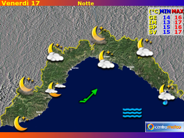 Previsioni del Tempo Liguria, mappa 1