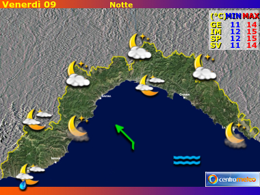 Previsioni del Tempo Liguria, mappa 1