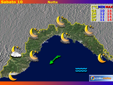 Previsioni del Tempo Liguria, mappa 1