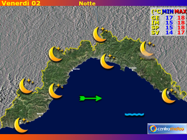 Previsioni del Tempo Liguria, mappa 1