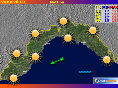 Previsioni del Tempo Liguria, mappa 2