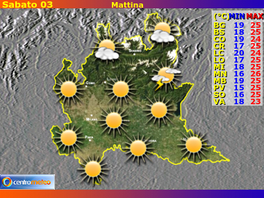 Previsioni del Tempo Lombardia, mappa 2