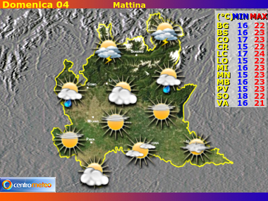 Previsioni del Tempo Lombardia, mappa 2