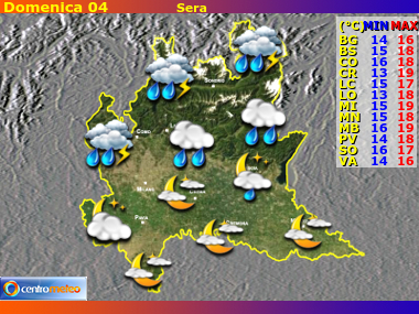 Previsioni del Tempo Lombardia, mappa 4