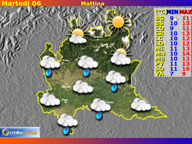 Previsioni del Tempo Lombardia, mappa 2