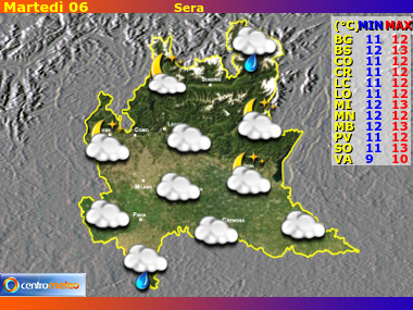 Previsioni del Tempo Lombardia, mappa 4