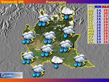 Previsioni del Tempo Lombardia, mappa 2
