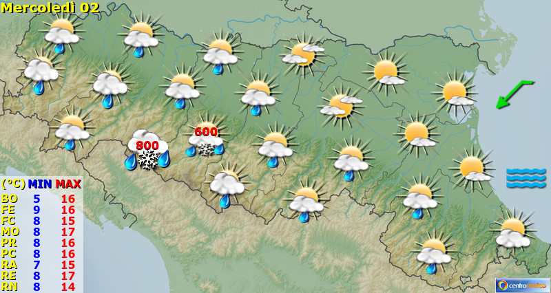 Previsioni Meteo Emilia Romagna