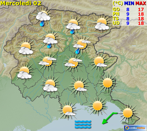 Previsioni Meteo Friuli Venezia Giulia