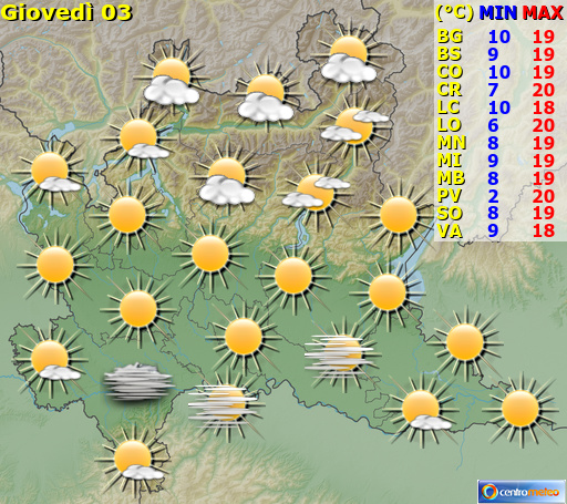 Previsioni Meteo Lombardia