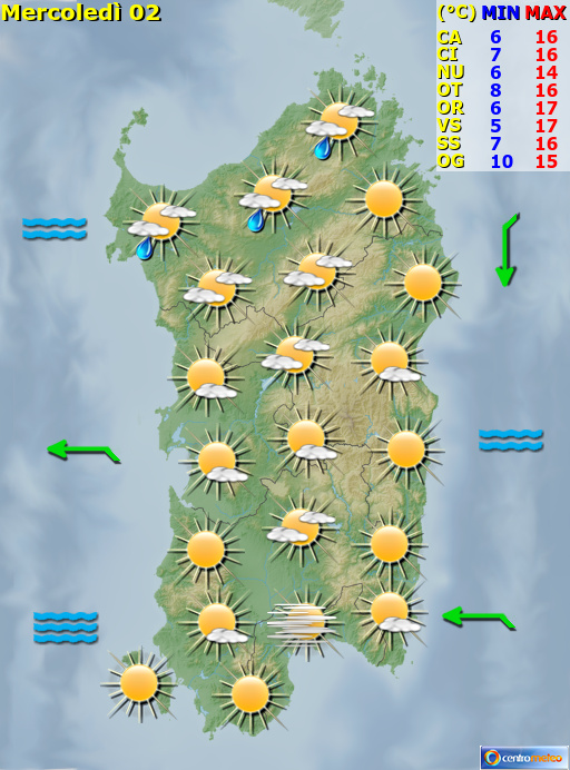 Previsioni Meteo Sardegna