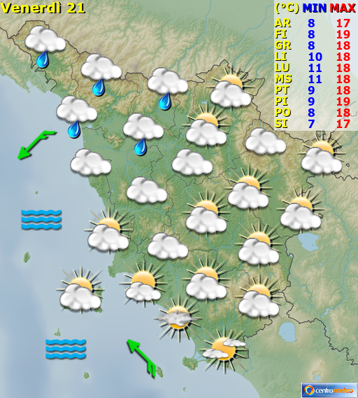 Previsioni Meteo Toscana