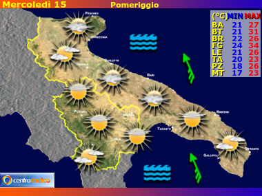 Previsioni del Tempo Puglia e Basilicata, mappa 4