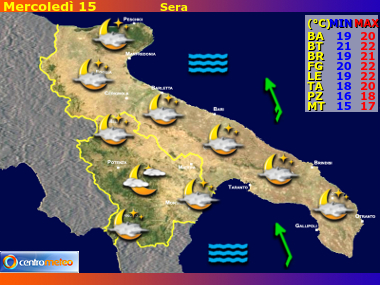 Previsioni del Tempo Puglia e Basilicata, mappa 3
