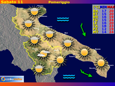 Previsioni del Tempo Puglia e Basilicata, mappa 4