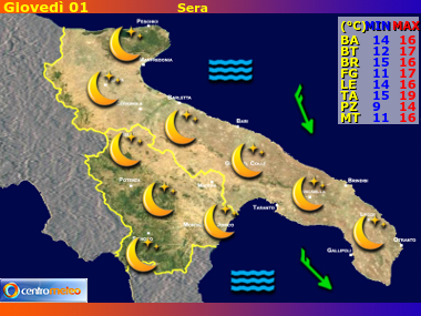 Previsioni del Tempo Puglia e Basilicata, mappa 4