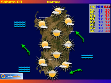 Previsioni del Tempo Sardegna, mappa 4