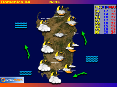 Previsioni del Tempo Sardegna, mappa 3