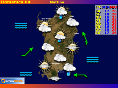 Previsioni del Tempo Sardegna, mappa 4