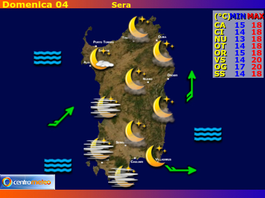 Previsioni del Tempo Sardegna, mappa 2