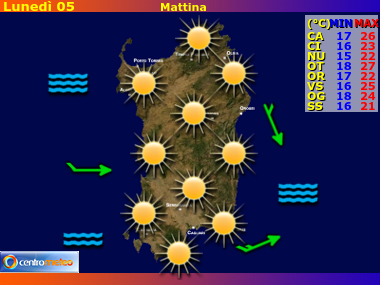 Previsioni del Tempo Sardegna, mappa 4