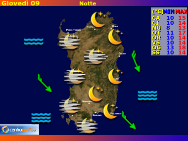 Previsioni del Tempo Sardegna, mappa 4