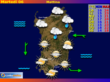 Previsioni del Tempo Sardegna, mappa 4